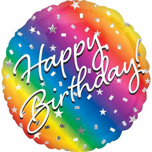 Happy Birthday Ombre 18 Inch Foil Balloon