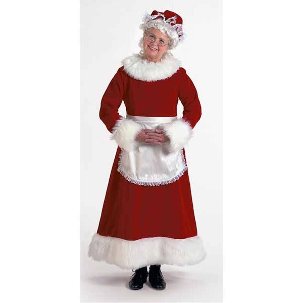 Burgundy Velvet Mrs. Claus Costume, Size 16-18