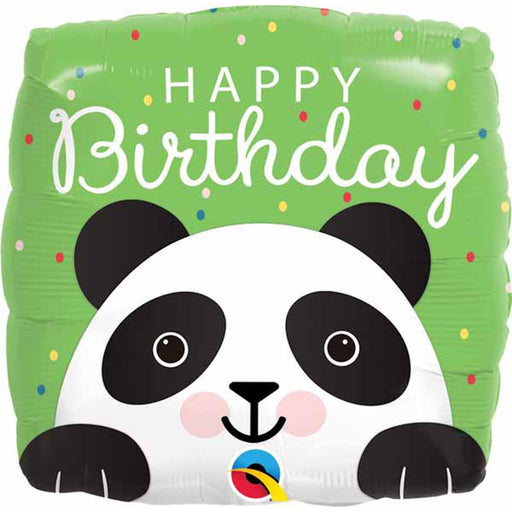 Charmingly Cute 18-inch Birthday Panda Square Foil Balloons in Multicolor