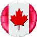 18" Canadian Pride Foil Balloon - Maple Leaf Design