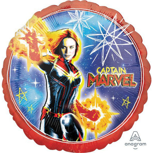 "18" Captain Marvel Figure With S60 Stand - Round Box Packaging"