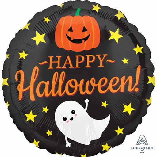 Halloween Ghost Pumpkin and Stars Foil Balloon - 18"