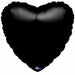 "18 Inch Opaque Black Heart Balloon (S15 Flat)"