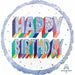 18" Round Holo Birthday Balloon And S55 Foil Balloon Set