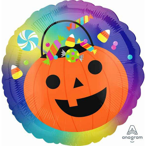 Halloween Pumpkin Bucket Foil Balloon - 18"