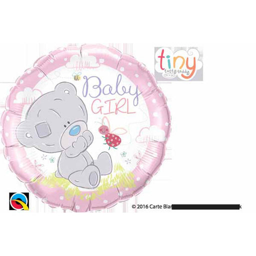Adorable Arrival 18 Inch Qualatex Tiny Tatty Teddy Baby Girl Foil Balloon (50/Pk)