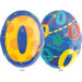 Number 0 Confetti Dots Balloon, 18 Inch