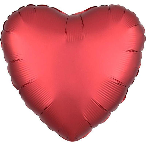 18-inch Satin Red Heart-Shaped Foil Balloon