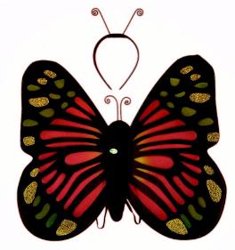 20-Inch Monarch Butterfly Wings and Headband Set