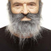 Black and Grey Costume Moustache and Beard Set