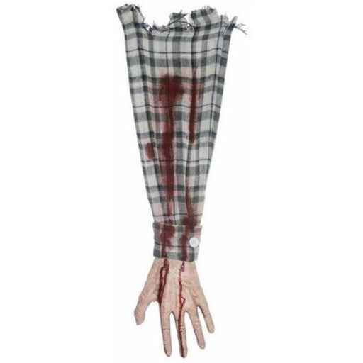 Accessoire d'Halloween : bras ensanglanté avec tissu