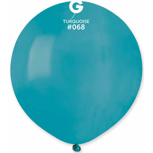 19" Turquoise Balloons (Pack Of 25) By Gemar #068.