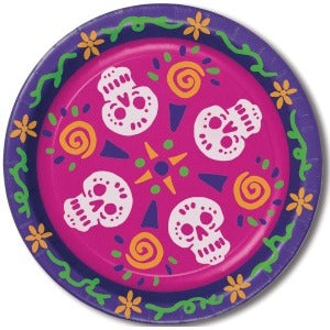 Day of the Dead 9-Inch Plates, 8 Pack
