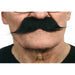 Black Self-Adhesive Costume Moustache, 16 cm x 4 cm