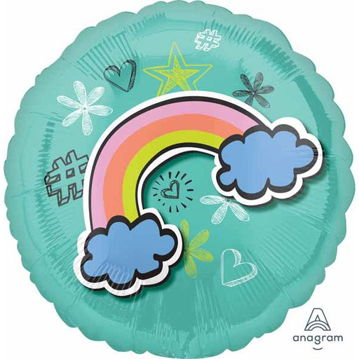 Selfie Celebration Rainbow 18-Inch Foil Balloon