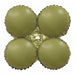 17-Inch Matte Olive Green and Black Foil Quad Balloon