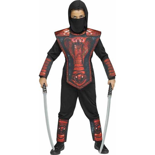 Red Cobra Ninja Child Costume, Medium 8/10