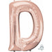 16-Inch Rose Gold Letter D Balloon