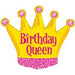 Birthday Queen Crown Foil Balloon, 36 Inch