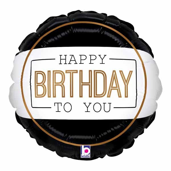 Classic Birthday 9-Inch Round Foil Balloon