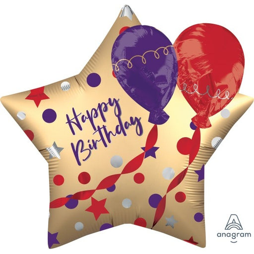 28" Satin Birthday Balloons SuperShape Foil Balloon