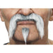 White and Grey Costume Moustache Set