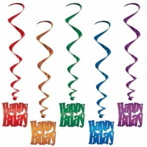 HAPPY BIRTHDAY WHIRL 5/PKG 33"