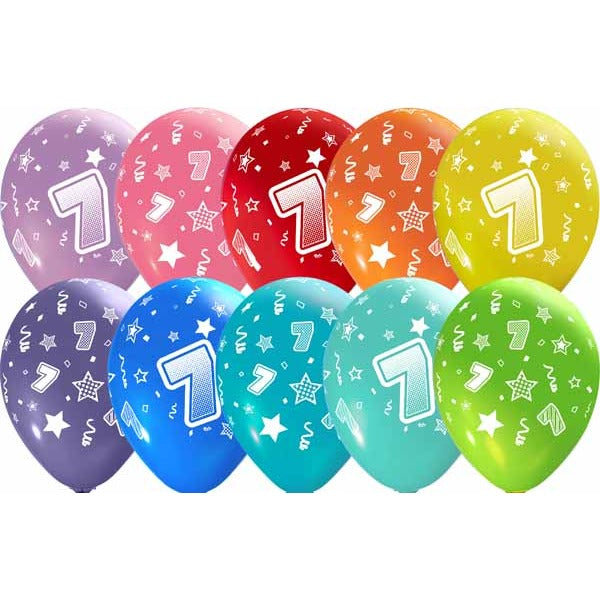 #7 NUMBERS-ALL-OVER 12" TRENDY ASST 50/B
