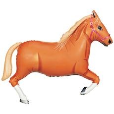 34-Inch Tan Horse Shaped Foil Balloon