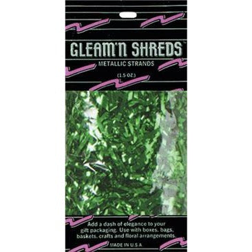 Green Gleam 'N Shreds Decorative Strands, 1.5 oz