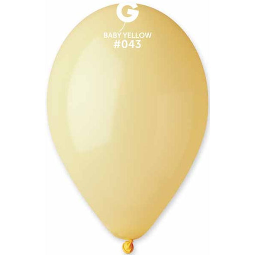 Gemar 12" Mustard/Baby Yellow #043 Latex Balloons, 50 Count