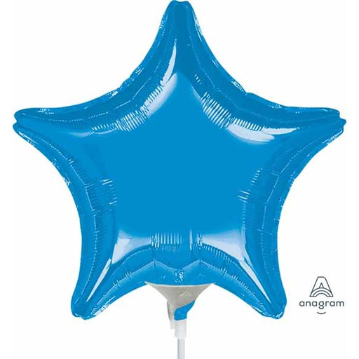 Blue Star Foil Balloon, 9 Inch