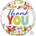 Thank You Painted 18-Inch Round Foil Balloon
