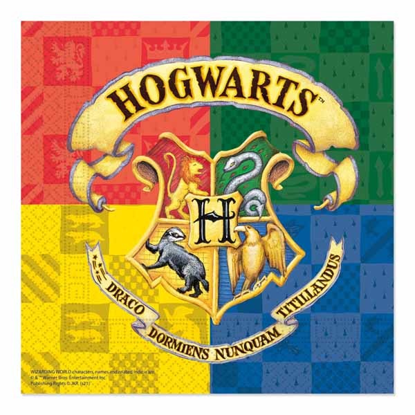 Harry Potter Hogwarts 2-Ply Lunch Napkins, 20 Count