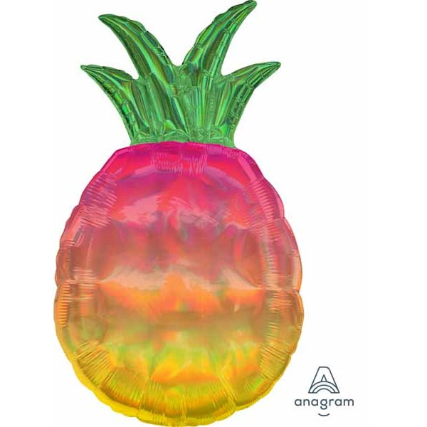 31-Inch Iridescent Pineapple Foil Balloon