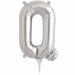 16-Inch Silver Letter Q Balloon