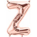 Rose Gold Letter Z Balloon, 16 Inch