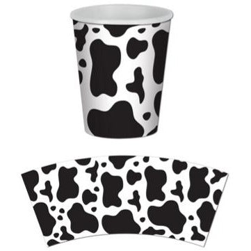 Cow Print 9 oz Beverage Cups, 8 Count