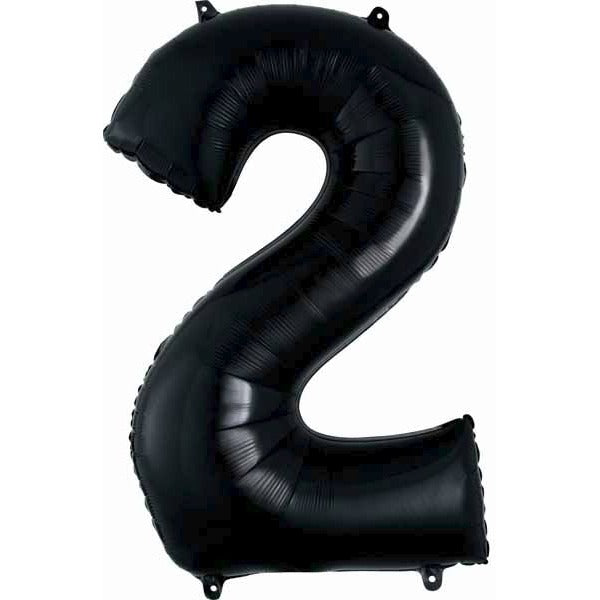 Anagram 34-Inch Black Number 2 Foil Balloon