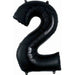 Anagram 34-Inch Black Number 2 Foil Balloon