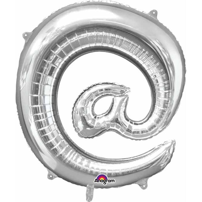 32 Inch Silver @ Symbol Foil Balloon