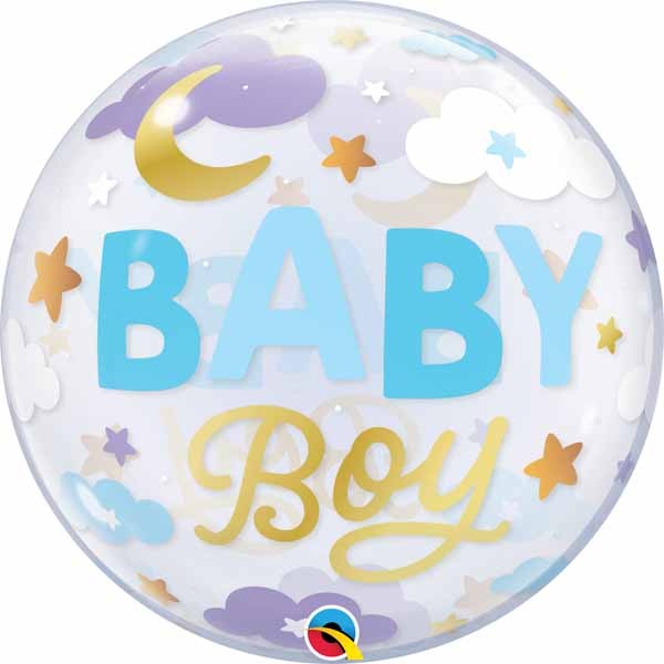 Sweet Dreams Baby Boy 22-Inch Bubble Balloon