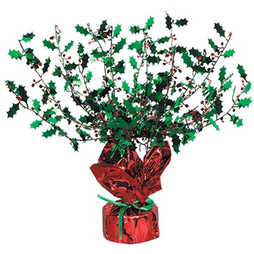 Holly & Berry Gleam Burst Ctrpc With Led Lights -