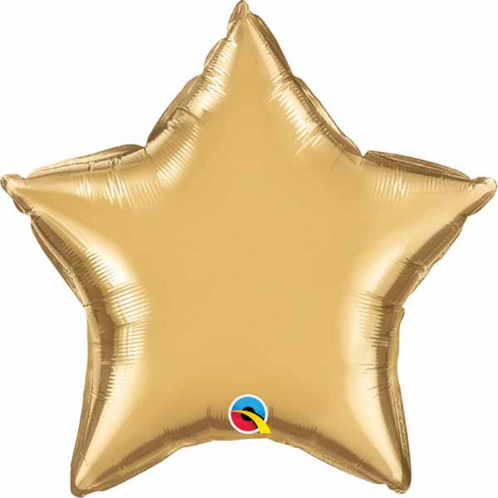 "20" Chrome Gold Mylar Star Decoration"