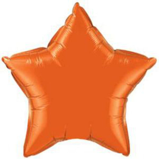 20" Orange Star Mylar Balloon.