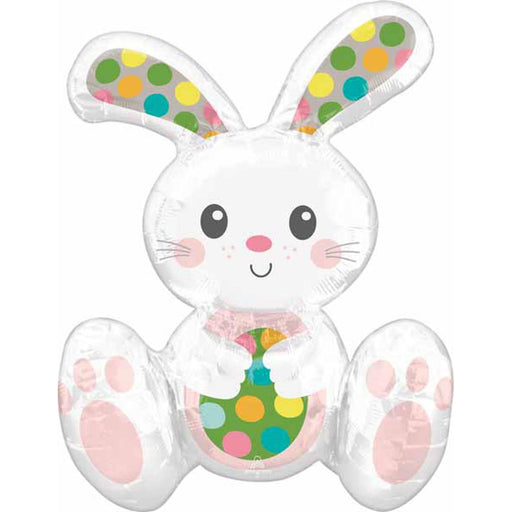 20" Sitting Easter Bunny Plushie With Ci:Multi A75 Pk Design.
