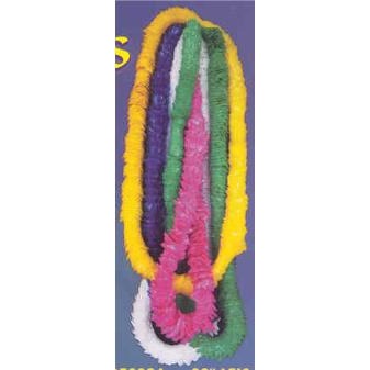 32-Inch Assorted Poly Flower Leis, 100-Count Bag