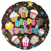 Happy Birthday Cupcakes Holographic Foil Balloon - Bagged (5/Pk)