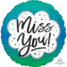 Miss You Ombre 18-Inch Round Foil Balloon