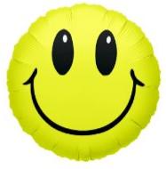 Yellow Smiley Face 9-Inch Round Foil Balloon